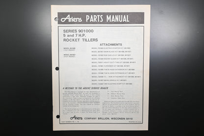 Ariens PM-1-79 Series 901000 Rocket Tillers Parts Manual