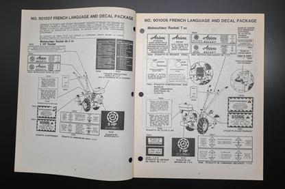 Ariens PM-1-79 Series 901000 Rocket Tillers Parts Manual