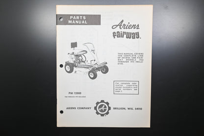 Ariens PM-12000 66-72 Fairway Tractor Parts Manual