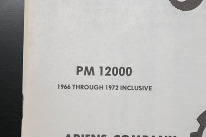 Ariens PM-12000 66-72 Fairway Tractor Parts Manual