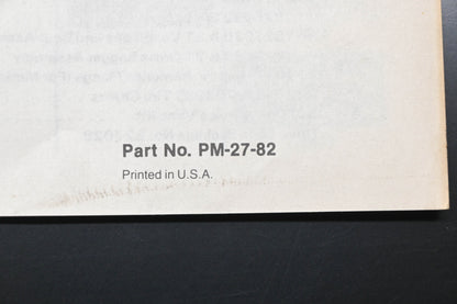 Ariens PM-27-82 927000 Series Riding Mowers Parts Manual