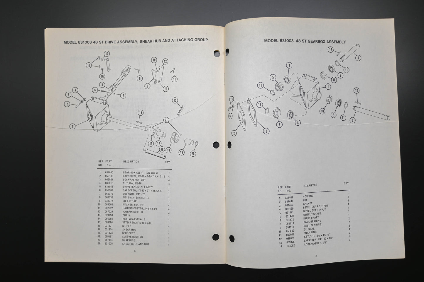 Ariens PM-31S-74 829003 36ST 831003 48St Sno-Thro Parts Manual