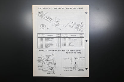 Ariens PM-24-78 924000 Series Sno-Thros Parts Manual