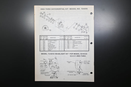 Ariens PM-24-78 924000 Series Sno-Thros Parts Manual