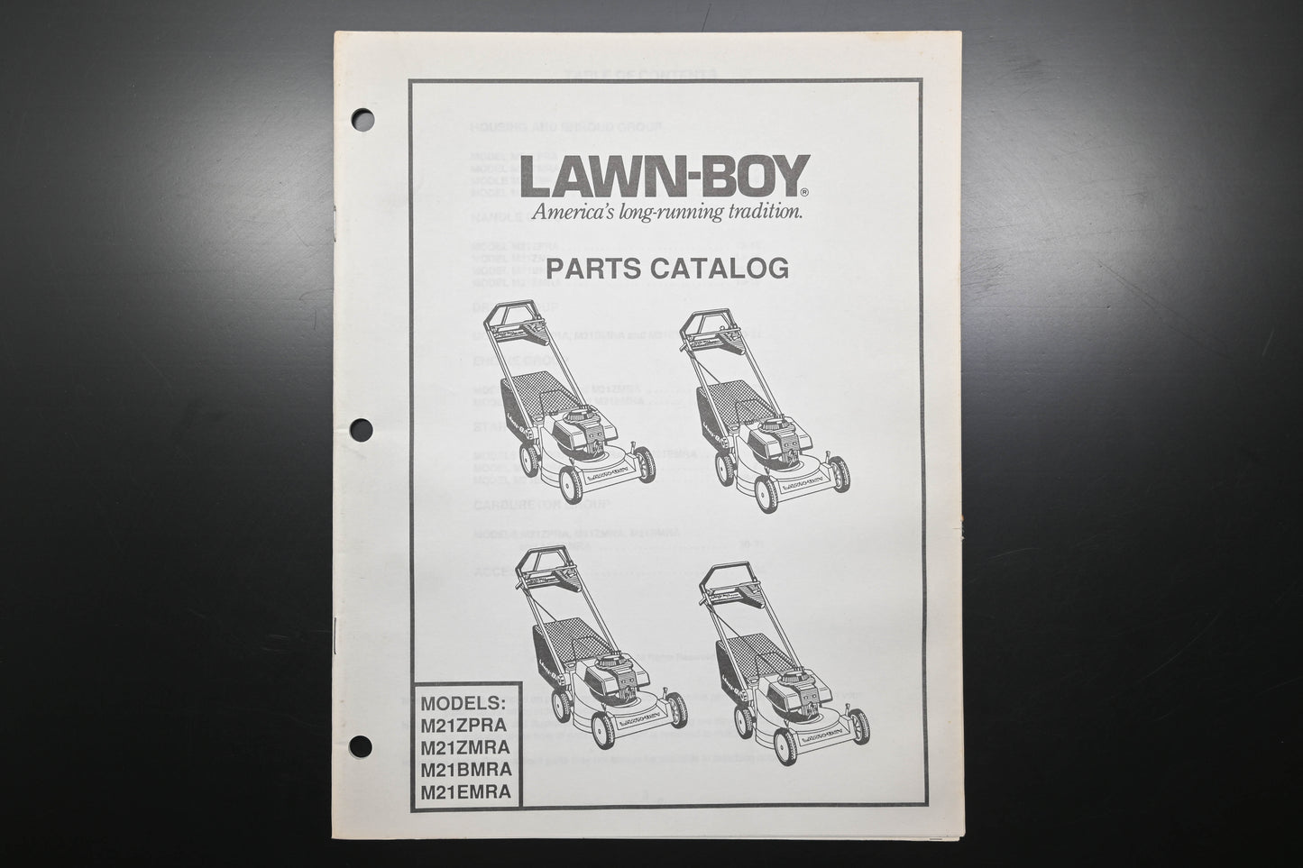 Lawn-Boy E008161 M21ZPRA M21ZMRA M21BMRA M21EMRA Parts Catalog