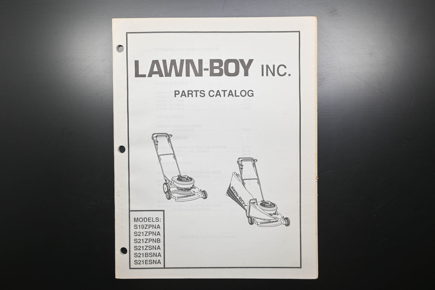 Lawn-Boy E008157 S19ZPNA S21ZPNA S21ZPNB S21BSNA S21ESNA Parts Catalog
