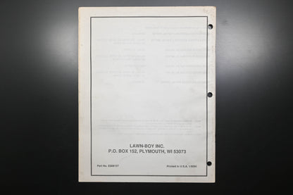 Lawn-Boy E008157 S19ZPNA S21ZPNA S21ZPNB S21BSNA S21ESNA Parts Catalog
