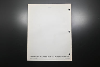 Lawn-Boy E008152 1990 Hydrostatic Lawn Tractor Parts Catalog