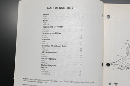 Lawn-Boy E008152 1990 Hydrostatic Lawn Tractor Parts Catalog