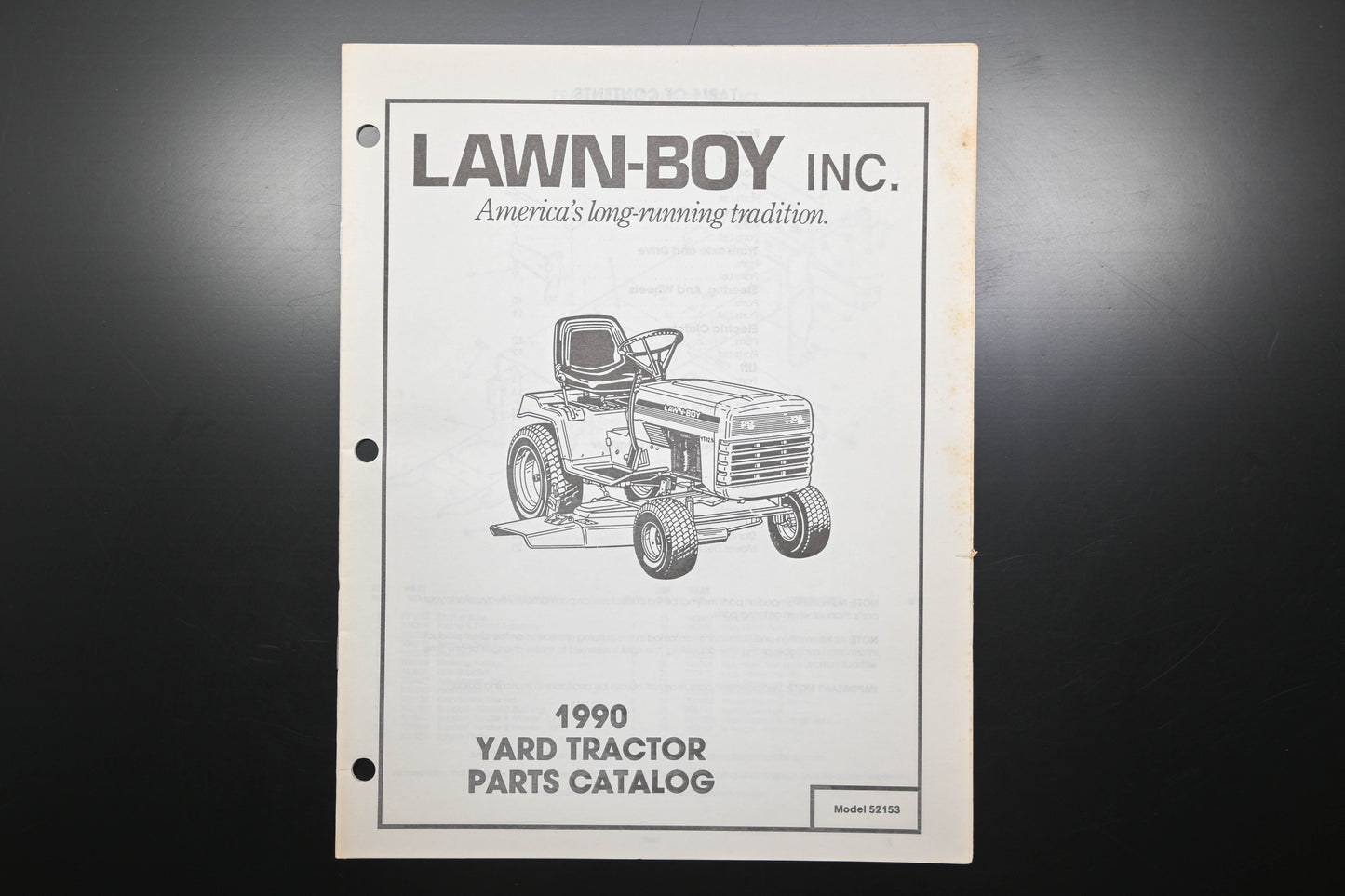 Lawn-Boy E008153 1990 Yard Tractor Parts Catalog