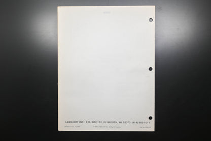 Lawn-Boy E008153 1990 Yard Tractor Parts Catalog