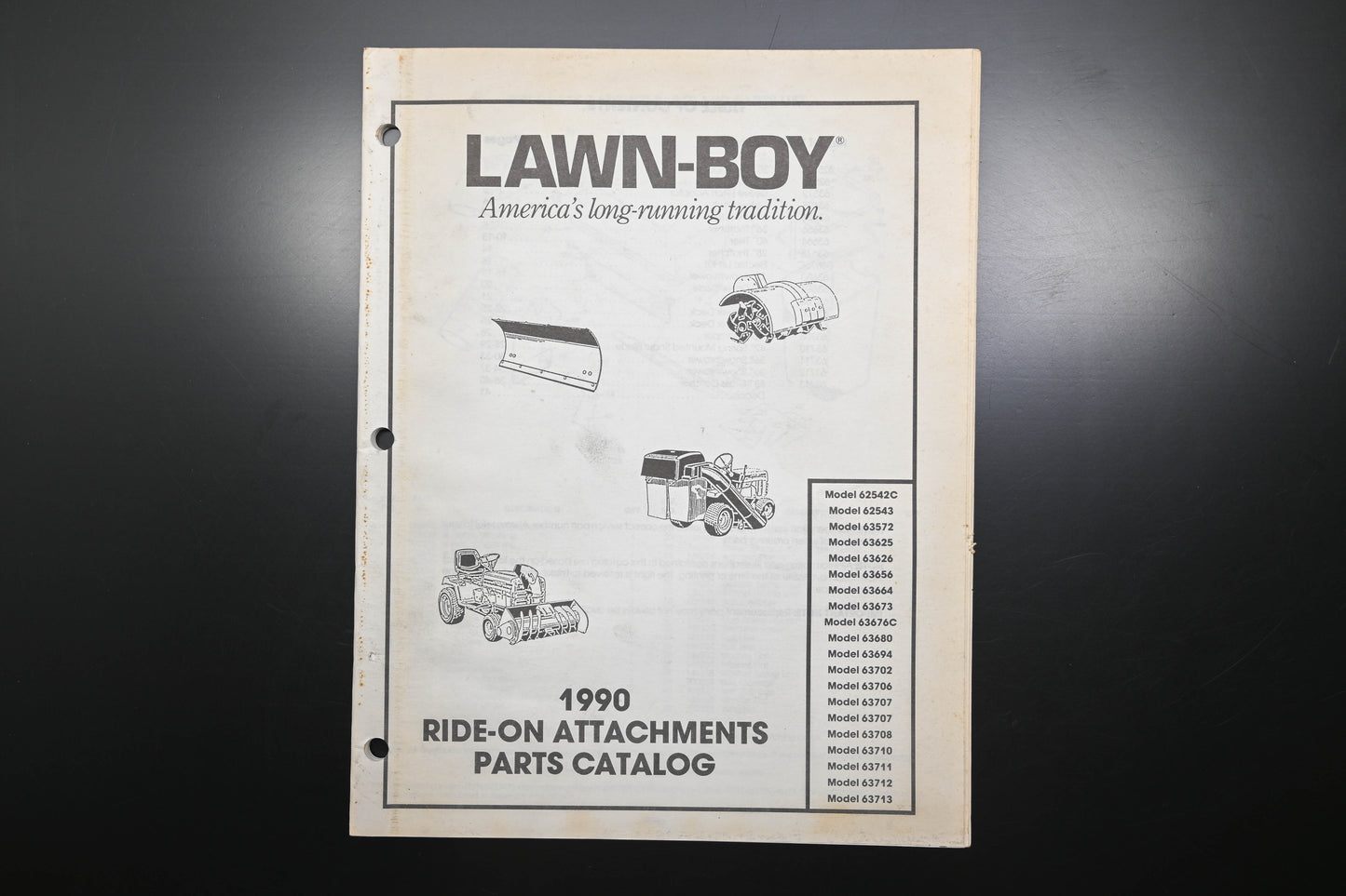 Lawn-Boy E008156 1990 Ride-On Attachments Parts Catalog