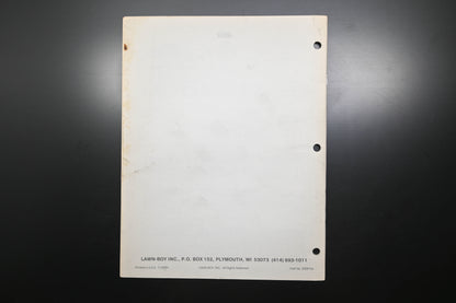 Lawn-Boy E008156 1990 Ride-On Attachments Parts Catalog