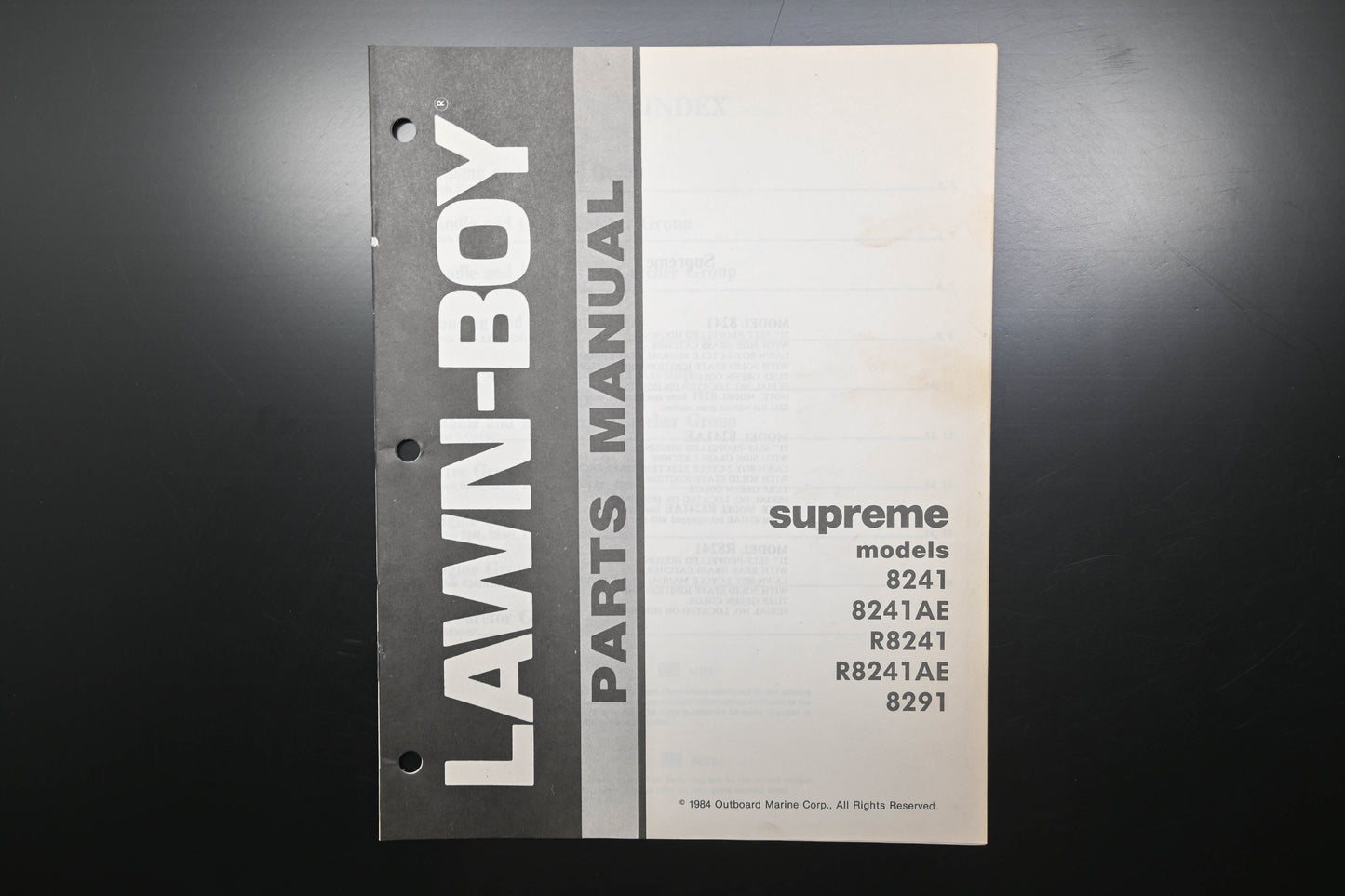 Lawn-Boy E-008052, E008052 Supreme 8241 8291 Parts Manual