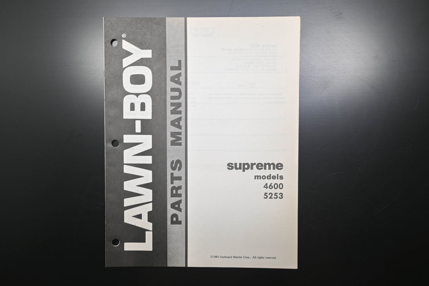 Lawn-Boy E008056 Supreme 4600 5253 Parts Manual