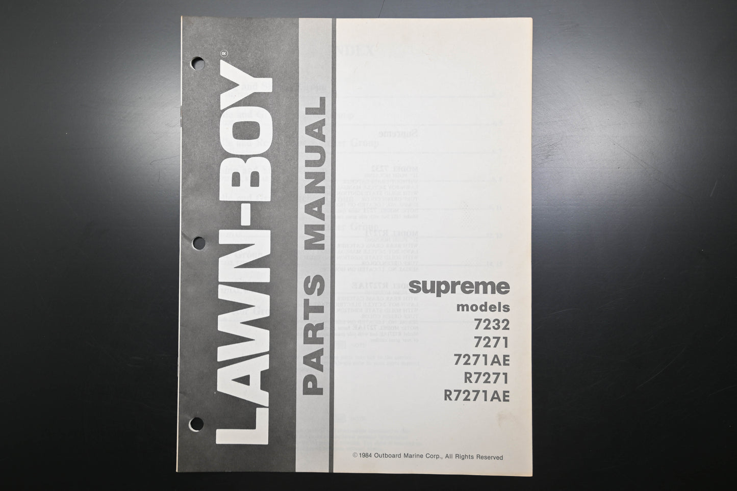 Lawn-Boy E-008051, E008051 Supreme 7232 7271 Parts Manual