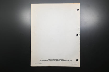 Lawn-Boy E-008051, E008051 Supreme 7232 7271 Parts Manual