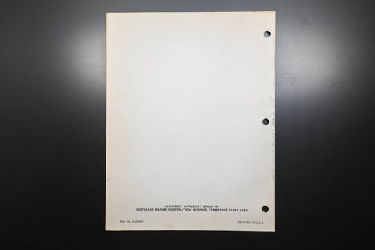 Lawn-Boy E-008051, E008051 Supreme 7232 7271 Parts Manual