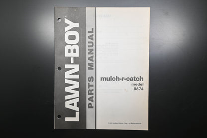 Lawn-Boy E-008053, E008053 Mulch-R-Catch 8674 Parts Manual