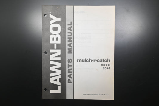 Lawn-Boy E-008053, E008053 Mulch-R-Catch 8674 Parts Manual
