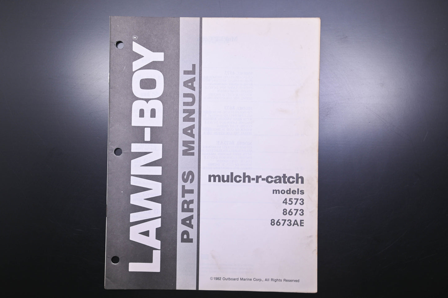 Lawn-Boy E-008043, E008043 Mulch-R-Catch 4573 8673 Parts Manual