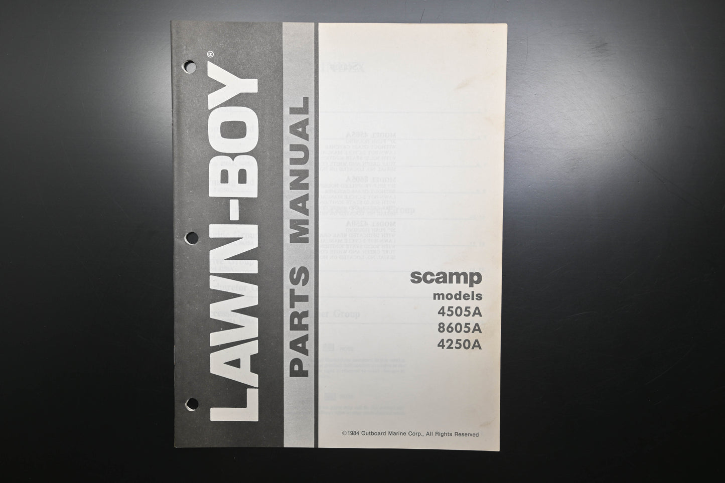 Lawn-Boy E-008054, E008054 Scamp 4505 8605 4250 Parts Manual