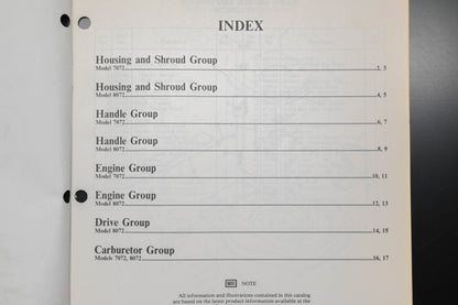 Lawn-Boy E-008057, E008057 Special 7072 8072 Parts Manual