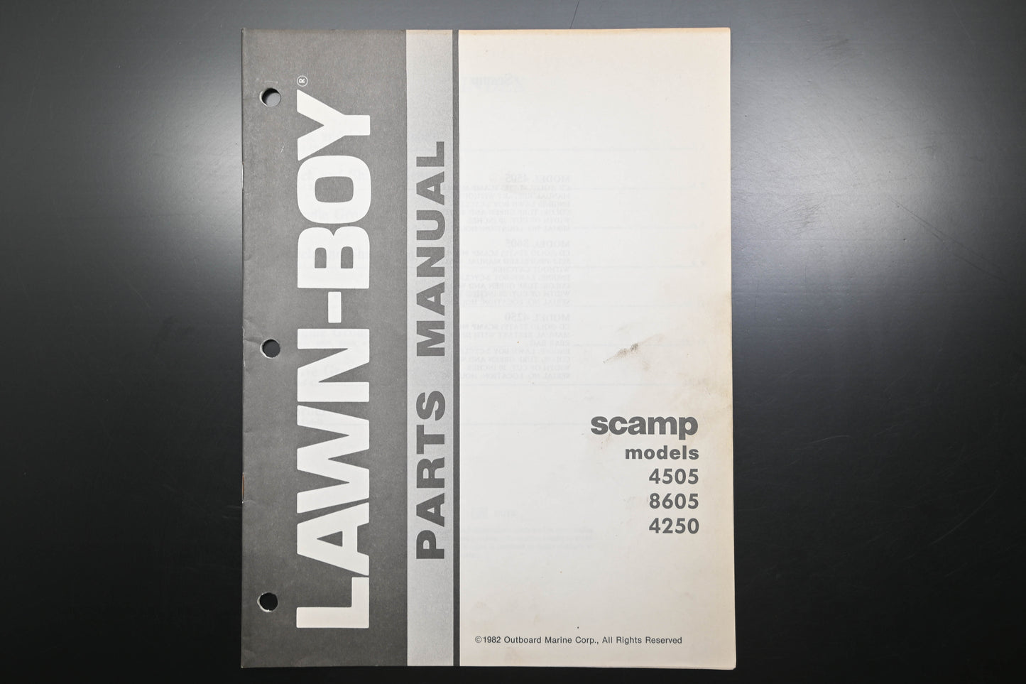 Lawn-Boy E-008044, E008044 Scamp 4505 8605 4250 Parts Manual