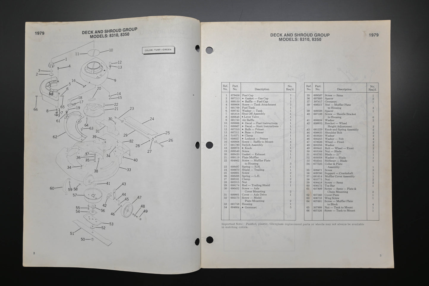 Lawn-Boy E008032 79 Deluxe Mower Parts Catalog