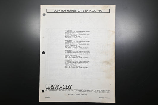 Lawn-Boy E008031 79 Mower Parts Catalog