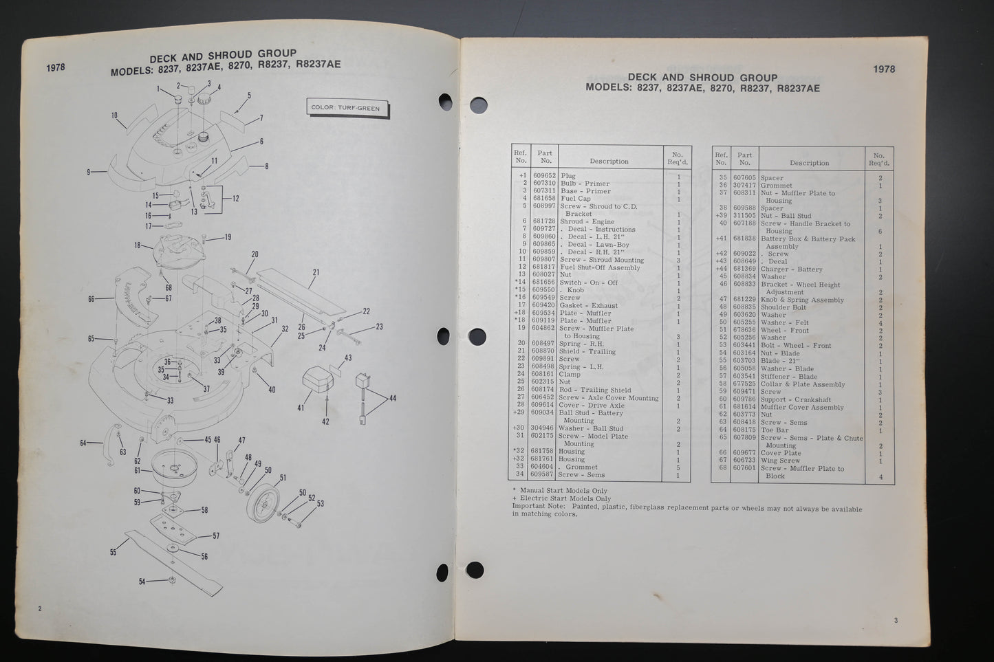 Lawn-Boy E008029 78 Mower Parts Catalog