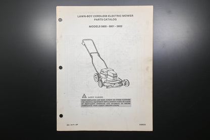 Lawn-Boy E008025 Cordless Electric Mower Parts Catalog