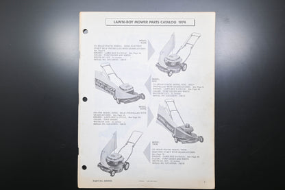 Lawn-Boy E000003 74 Mower Parts Catalog
