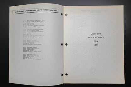 Lawn-Boy E008022 74 Rider Mower & Snow Blower Parts Catalog