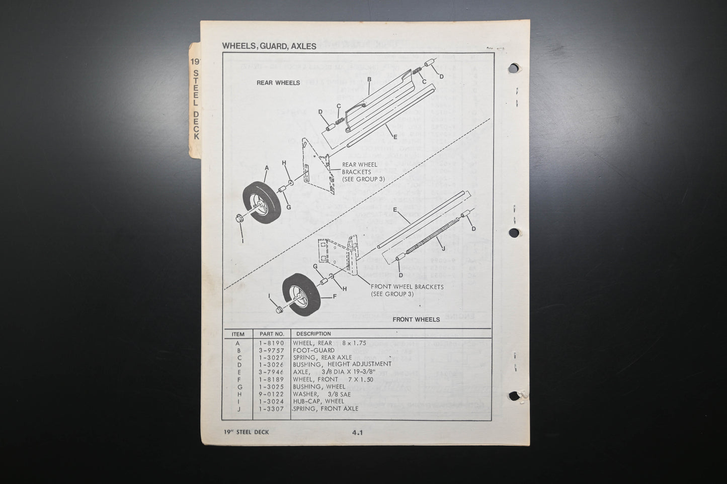 Snapper 1-2956 19" Walk Behind Mower Parts Manual