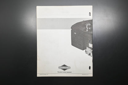 OEM Briggs & Stratton MS-9640-1/93 95700 96700 2 Cycle Engine Shop Manual