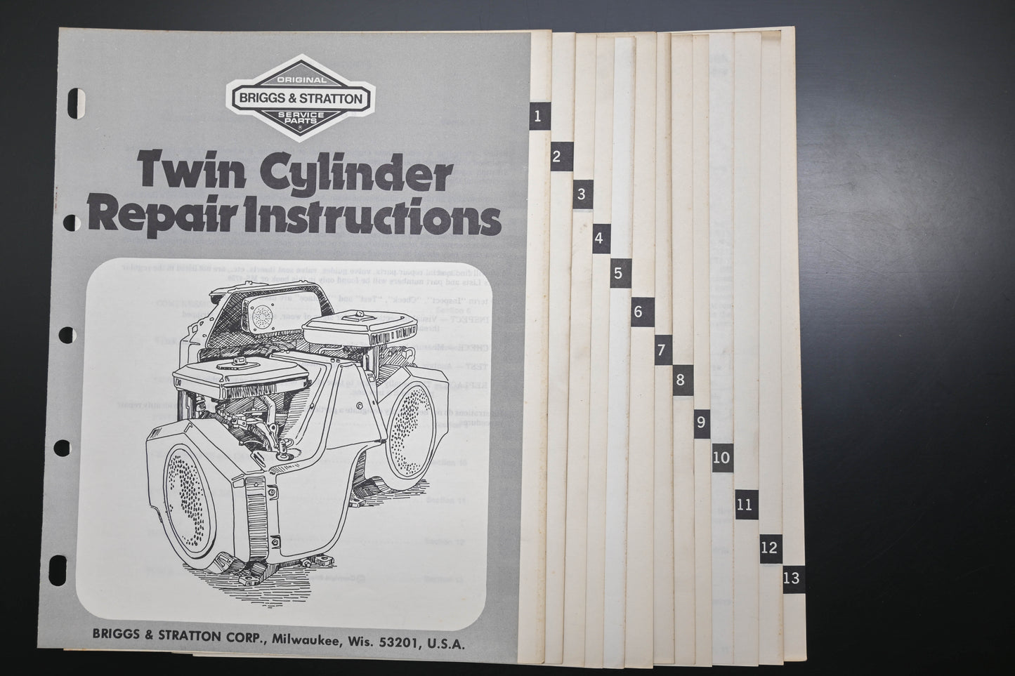 OEM Briggs & Stratton DX003-180 Twin Cylinder Repair Instructions
