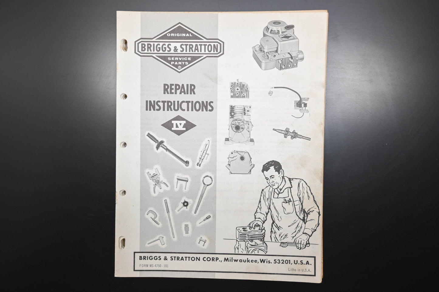 OEM Briggs & Stratton MS-4750-101 Repair Instructions IV