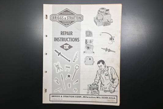OEM Briggs & Stratton MS-4750-101 Repair Instructions IV