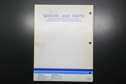 Teledyne Total Power TTP 30086, TTP-30086, TTP30086 Wisconsin Robin WI-450V Parts Catalog