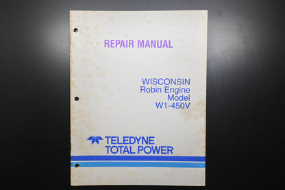 Teledyne Total Power TTP 30059, TTP-30059, TTP30059 Wisconsin Robin W1-450V Shop Manual