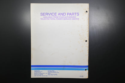 Teledyne Total Power TTP 30059, TTP-30059, TTP30059 Wisconsin Robin W1-450V Shop Manual