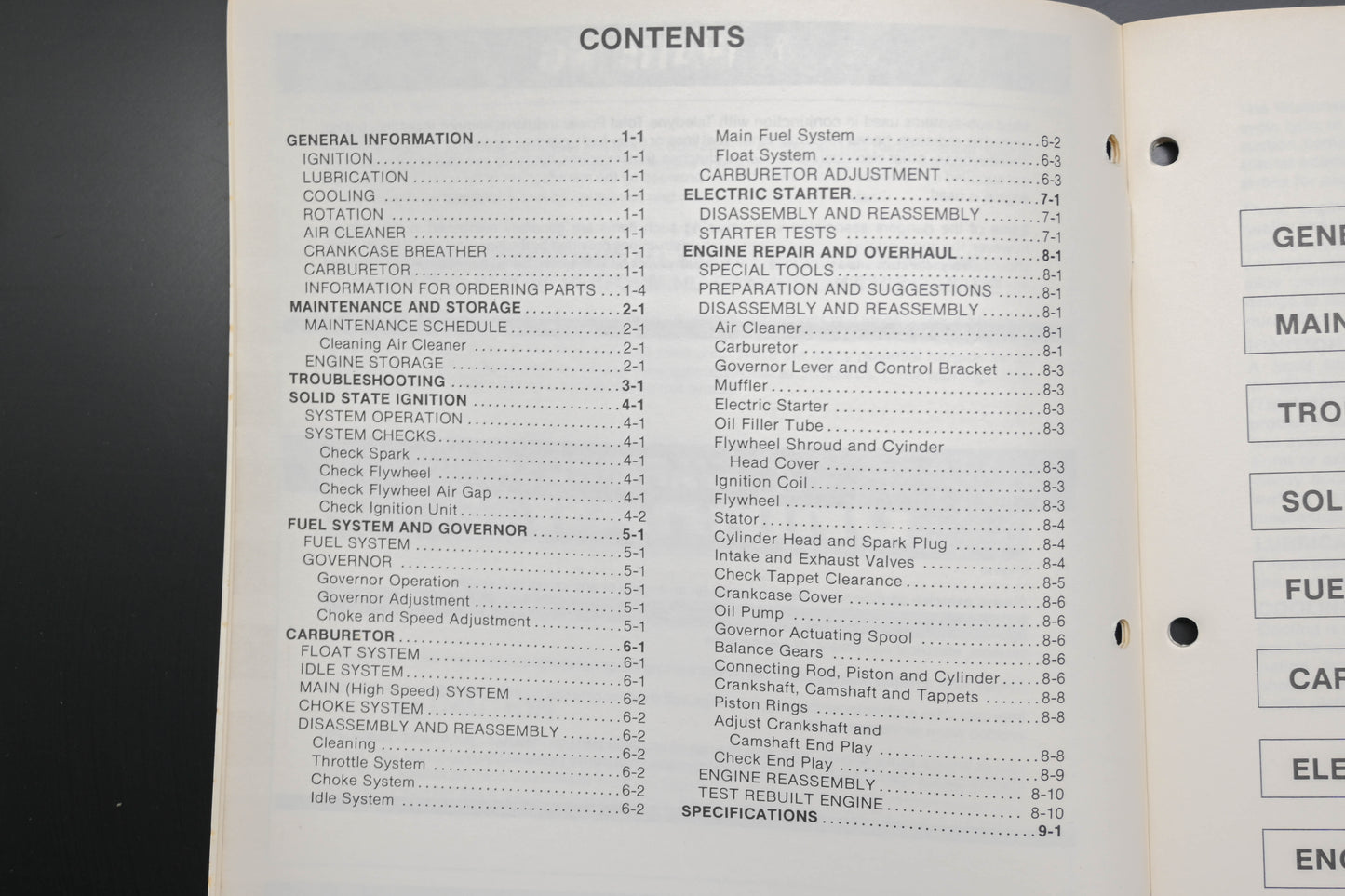 Teledyne Total Power TTP 30059, TTP-30059, TTP30059 Wisconsin Robin W1-450V Shop Manual