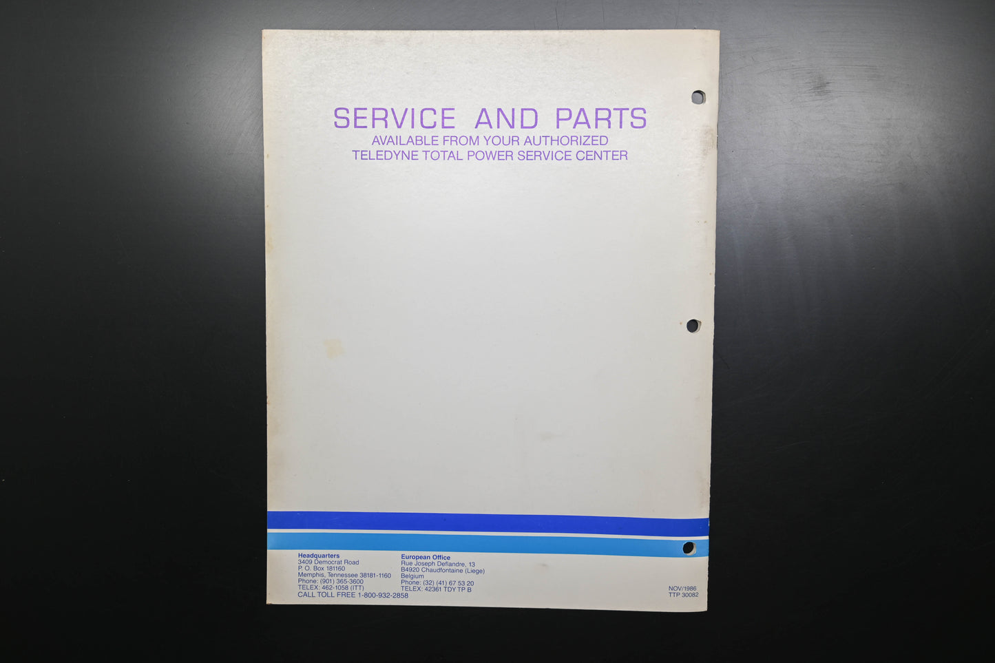 Teledyne Total Power TTP 30082, TTP-30082, TTP30082 Wisconsin Robin W1-145B Parts Catalog