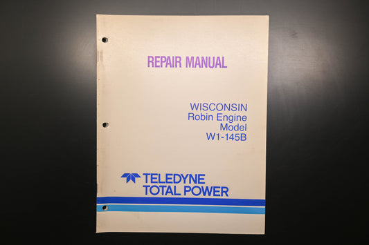 Teledyne Total Power TTP 30080, TTP-30080, TTP30080 Wisconsin Robin W1-145B Shop Manual