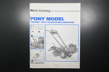 Troy Bilt CT640486 86 Pony Roto Tiller Parts Catalog
