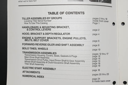 Troy Bilt CT640486 86 Pony Roto Tiller Parts Catalog