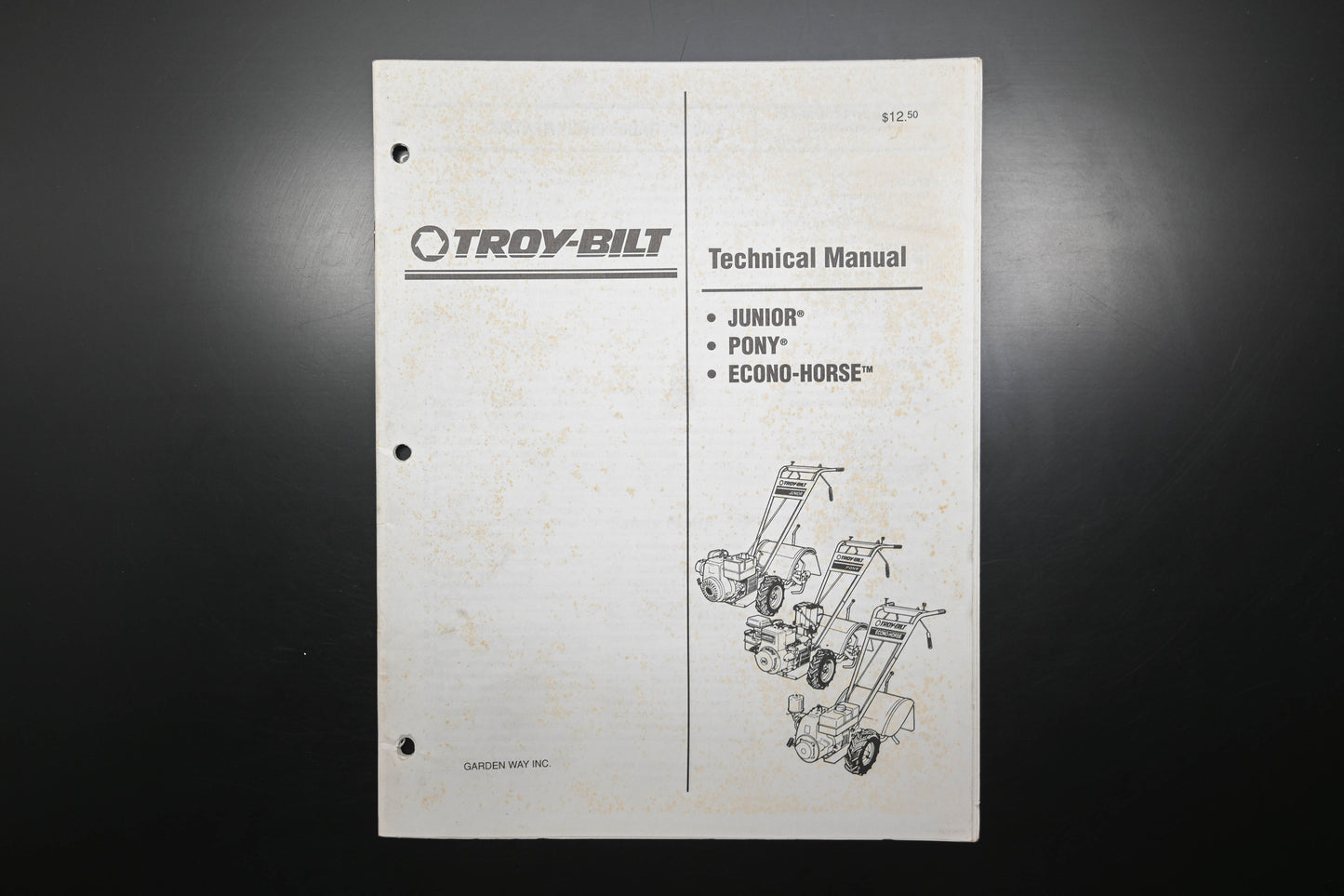 Troy Bilt MN1400590 Junior Pony Econo-Horse Roto Tiller Technical Manual