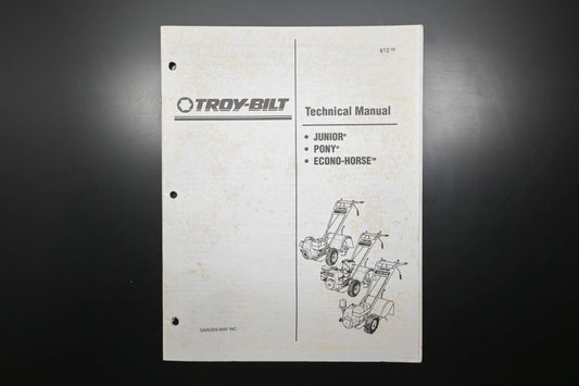 Troy Bilt MN1400590 Junior Pony Econo-Horse Roto Tiller Technical Manual