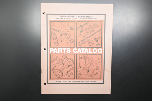 Troy Bilt CT340287 Tine Clutch PTO Horse Roto Tiller Parts Catalog